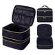 thumbnail image 1 of Estuche de maquillaje portátil de doble capa TANPADUAJI, negro, 1 of 7
