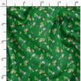 thumbnail image 2 of Soimoi Green Silk Fabric Leaf Floral Fabric Prints By Yard 42 Inch Wide, 2 of 6