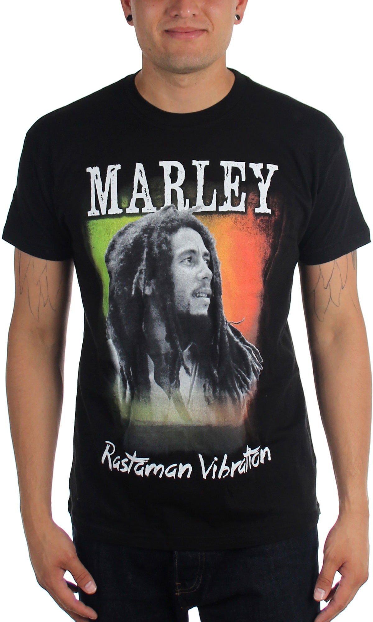 Bob Marley - Mens Rastaman Vibration T-Shirt - Walmart.com