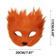 thumbnail image 3 of Mascarillas para fiestas de máscaras, máscaras de media cara para hombres y mujeres, máscaras pequeñas de Halloween Liaozhai - Naranja, 3 of 3