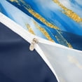 thumbnail image 4 of Homewish Blue Gold Marble Duvet Cover Queen,Modern Geometric Artwork Queen Bedding,Navy Blue Reversible,3-Piece,1 Duvet Cover and 2 Pillowcases, 4 of 6