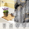 thumbnail image 6 of MIZHONA Black Gray Marble Shower Curtain Abstract Modern Fabric Bathroom Curtain set,60x72 inch, 6 of 8