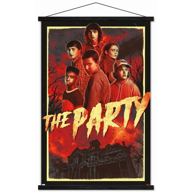 Netflix Stranger Things: Season 4 - The Party Wall Poster with Magnetic Frame, 22.375" x 34"
