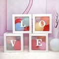 thumbnail image 6 of Cheinxy 4 Pieces Love Transparent Balloons Boxes with Letters,Valentine’s Day Decorations Balloons Boxes for Anniversary Wedding Engagement Wedding, Bridal Shower, Birthday Party (White), 6 of 7