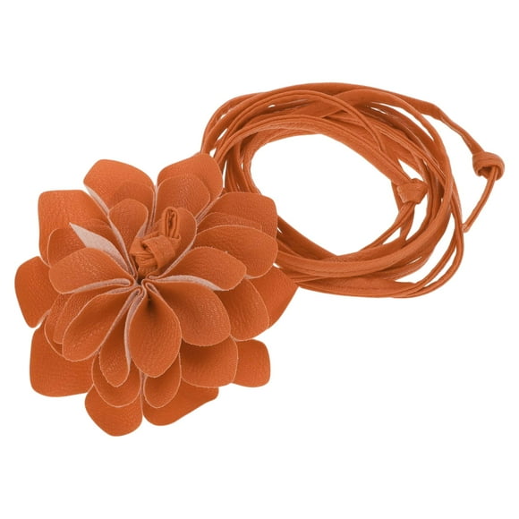 Unique Bargains 1 Pc Adjustable Waist Belt Versatile Long Adjustable Waist Cord for Women Orange