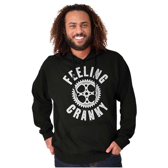 Feeling Cranky Bicycle Crank Cyclist Unisex Plus Fleece Graphic Hoodie Brisco Brands 2X