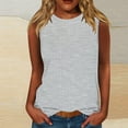 thumbnail image 2 of MESSUEN Ladies Sleeveless Tops Loose Fit Tank Tops for Women Crew Neck Raglan Ladies' Summer Printed Fashionable Casual Sleeveless Top Women Casual Tops Women's Casual Tops Gray XL, 2 of 4