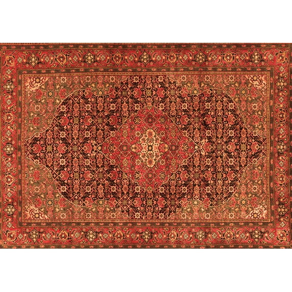 Ahgly Company Indoor Rectangle Persian Orange Traditional Area Rugs, 2' x 3'