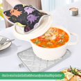 thumbnail image 3 of Yayeee Pot Holders Kitchen Heat Resistant with Pocket 7"x9.8" Cotton Oven Cooking Hot Pads, Yellow Halloween Ghosts, 3 of 7