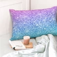 thumbnail image 6 of Kll Multicolor Glitter Pillow Covers Envelope Closure,Super Soft And Cozy Fuzzy Fleece Pillow Case Cover 14"X20", 6 of 9