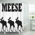 thumbnail image 1 of ABPHQTO Plural Three Meese Funny Moose Hilarious Stupid Smart Grammar Cortina de ducha 150x180 cm, 1 of 1