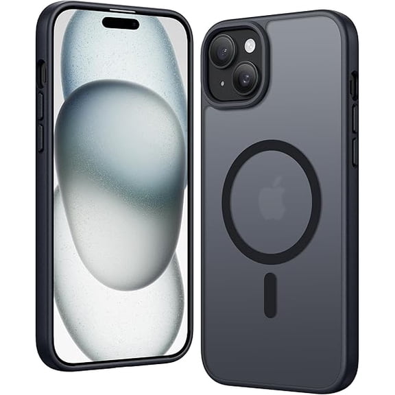 Eryueer for iPhone 15 Plus Case: Matte Magnetic Phone Cases Compatible with Magsafe Slim Anti Yellowing Rugged Shockproof Protective Translucent Cell Phone Cover