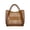 Whiskey, variant on Kizzy Clear Jelly Tote Bags for Women - Lightweight Waterproof Beach Bag Purse with Open Top Design and Lattice Cutout Detail