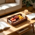 thumbnail image 1 of Woven-Style Storage Tray Imitation Woven Serving Basket Fruit Table Storage Basket Decorative Woven-Look Tray, 1 of 6