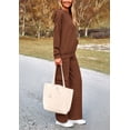 thumbnail image 3 of Conjunto Coordinado para Mujer PRETTYGARDEN Sudadera con Capucha Marrón Talla S, 3 of 8