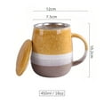 thumbnail image 3 of Ceramic Tea Cup With Loose Leaf Infuser, Tea Infuser Mug With Lid, 450ml, Gradient Tea Cup-Yellow-450ml, 3 of 6