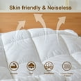thumbnail image 4 of Premium Cotton Fitted Mattress Pad, Queen Quilted Soft Mattress Topper with Down Alternative Fill, Deep Pocket Fits 8-22 inch Mattress (60x80" White), 4 of 7