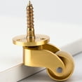 thumbnail image 3 of Kearding Ruedas de tornillo de latón ajustables y flexibles de 4 piezas Rueda giratoria de 360 ° para una fácil maniobrabilidad Conjuntos de muebles de dormitorio, 3 of 6