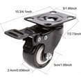 thumbnail image 5 of 4 Roues Pivotantes avec Frein 50mm Roues en Caoutchouc pour Meubles Capacité 400kg, Plancher Robuste Sans Trace - Roue Chariot en Caoutchouc, Noir, 5 of 5