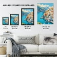 thumbnail image 4 of Amalfi Coast Artwork Blue Orange Green Italy Coastal Village Landscape Extra Large XL Wall Art Poster Print, 4 of 5