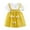 Yellow, variant on Utlike Summer Dress For Girls Floral Print Short Sleeve Princess Dress Popular Sundress For Girl Size 9 Month-12 Month