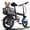 Black Rear-basket, variant on Electric Folding Bike for Teenager and Adults, 12AH Removable Battery 14" Electric Bike 500W Motor, 20+ Miles Range, Mini Ebike for City Commuter, UL2849