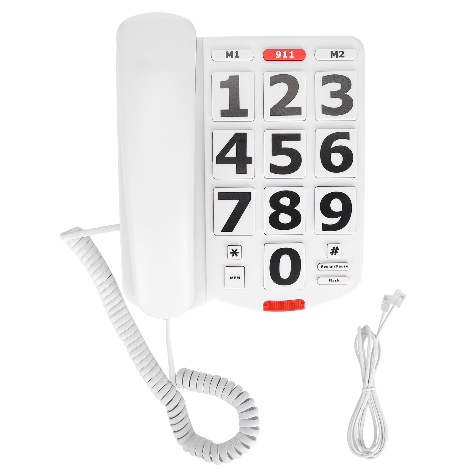 VGEBY Elderly Landline Phone with Big Button Corded Phone for Seniors