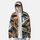 thumbnail image 2 of Balery Colorful Koi Fish Art Sudadera ligera de manga larga con capucha y protección solar UPF 50+ para hombre y mujer, ideal para pesca y running-Large, 2 of 7