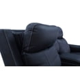 thumbnail image 6 of Steve Silver Valencia Leatherette Dual Power Reclining Loveseat with Console, Ocean Blue, 6 of 9