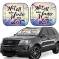 thumbnail image 1 of Fotbe Not All Those Who Wander Are Lost 2-Piece Car Windshield Sun Shade | Sun Blocker for Car Windshield | Foldable Automotive Interior Accessories for Sun Protection-Small, 1 of 6