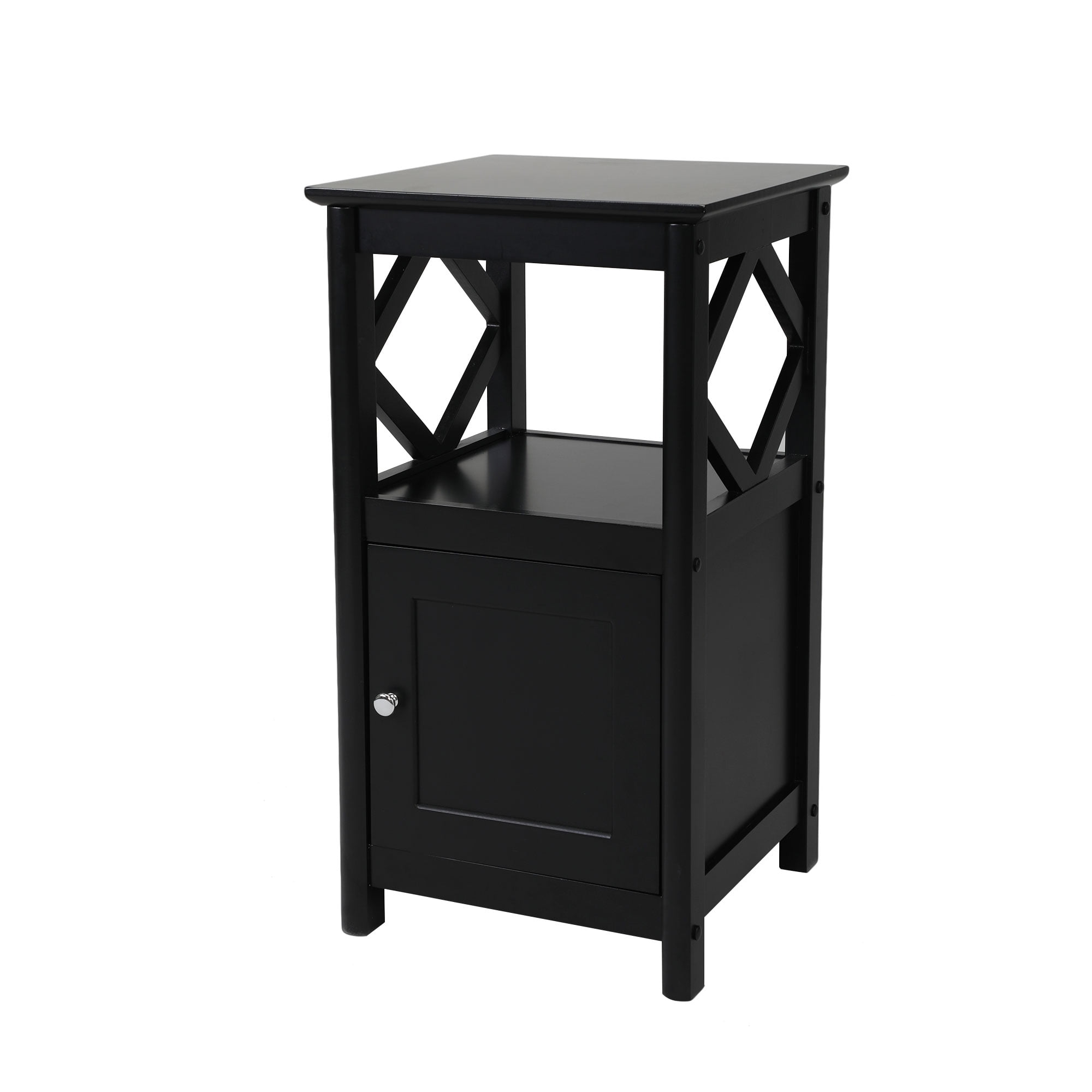 Kepooman Modern Versatile High-Leg Nightstands Side End Table Night Stand Storage Shelf with Drawer for Living Room Bedroom, Black Kepooman Modern Versatile High-Leg Nightstands Side End Table Night Stand Storage Shelf with Drawer for Living Room Bedroom, Black