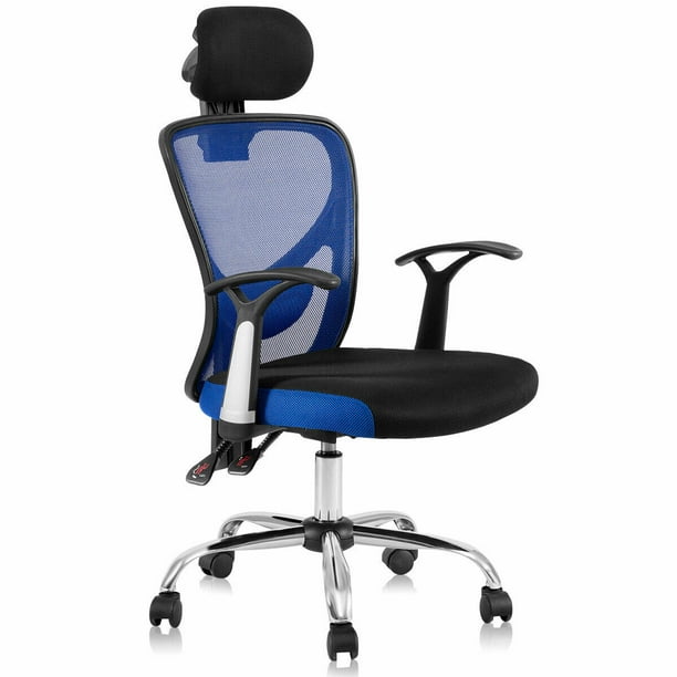 Gymax Swivel Office Chair Ergonomic Mesh High Back Chair Headrest