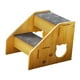 thumbnail image 1 of Escalera de escalera para perros de madera, escalera de cachorros 2 escalones sin deslizamiento de escaleras de mascotas escaleras de escalada para, 1 of 9
