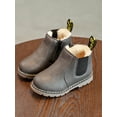 thumbnail image 4 of Eloshman Kids Winter Warm Snow Boots Boy's Girl's Faux Fur Lined Boots Toddler PU Leather Boots, 4 of 4