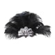 thumbnail image 2 of Tocado de plumas para mujer, accesorio para disfraz, diadema Negro, 2 of 9