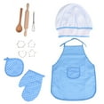 thumbnail image 1 of DPTALR 11pcs Kids Cooking And Baking Set Kitchen Costume Role Play Kits Apron Hat, 1 of 5
