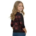 thumbnail image 4 of Grblisyd Boys Girls Halloween 3/4 Sleeve Shirt Pumpkin Ghost Graphic T-Shirt Tee Top Kid Fashion Fall Crew Neck Clothes, 4 of 6