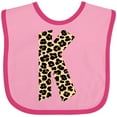 thumbnail image 3 of Inktastic Leopard Print Letter K Boys or Girls Baby Bib, 3 of 4
