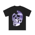 thumbnail image 4 of Revenge-Camiseta de manga corta para hombre y mujer, camisa holgada con patrón de cabeza de calavera rota, Algodón puro, Sa, 20231, 4 of 5