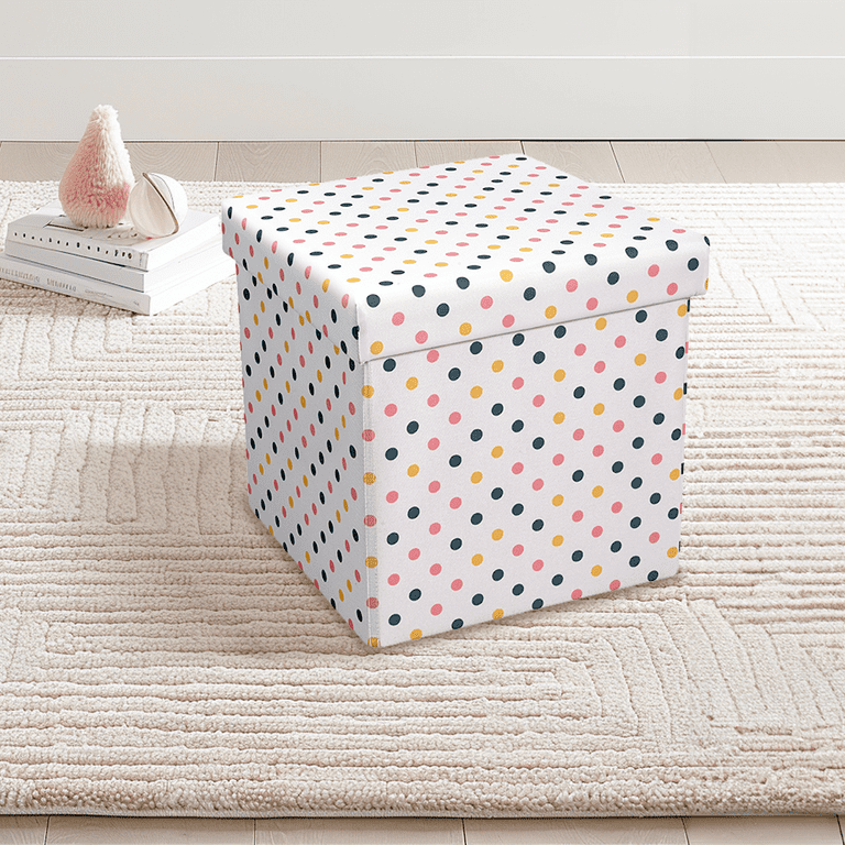 Kvell Kids 15" Collapsible Storage Bin with Polka Dots photo 4