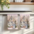 thumbnail image 7 of Easter Bunny Kitchen Towels Set of 1, Colorful Eggs Spring Flowers Pastoral Pink Plaid Absorbent Dish Towels for Kitchen, Microfiber Hand Towel, Quick Drying Tea Towel for Cleaning Dishcloths, 7 of 7