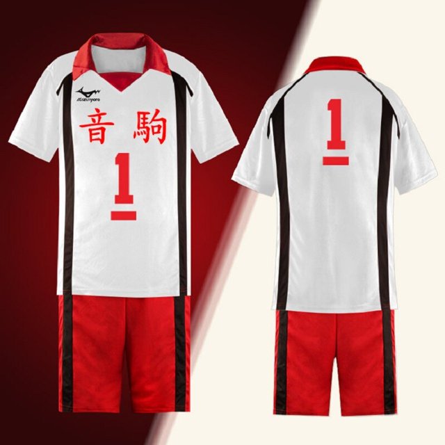 ¡¡Haikyuu!! Nekoma High School Cosplay disfraz Tetsurou Kuroo Kenma Kozume blanco y rojo Jerseys ropa deportiva uniforme tamaño S-XXXLKuroo Tetsuro5METRO Deng Xun unisex