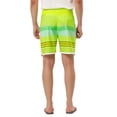 thumbnail image 3 of Lars Amadeus Men's Shorts Summer Printed Drawstring Color Block Swim Beach Shorts, 3 of 6