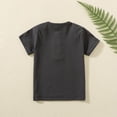 thumbnail image 4 of SDNall Kids Shirt Fashion Comfortable Solid Color Button Round Neck Short Sleeve Top Kids Clothes, 4 of 9