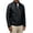 Black, variant on WIZUTIZ Men's Leather Jacket Solid Color Motorcycle Vintage Zipper Pocket Long Sleeve Hoodless PU Coat for Winter Casual Daily Outdoor Mens Fashion