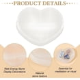 thumbnail image 4 of 2 PCS Selenite Crystal Bowl 2.8 inch Moon Selenite Bowl 2.5inches Heart Selenite Bowl Pure Selenite Smudge Bowl Natural Selenite Crystals Holder for Cleansing Charging Smudging Healing, 4 of 6