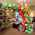 thumbnail image 3 of Christmas Balloons Arch Kit, 94pcs Christmas Red Green Gold Balloons with Gold Explosion Star Balloon, Gift Box Balloon, 3 of 5
