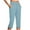 Light Blue, variant on ZQUUVOU Women's Capri Pants with Simple Design Solid Color Elastic Waist Work Pants（Olive Green,L）