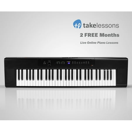 Artesia A-61 Digital Piano | 61-Key Piano with 8 Dynamic Voices with USB + Power Supply + Sustain Pedal + Headphones
