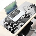 thumbnail image 6 of Japanese Red and Black Wave Mouse Pad 35.4 X 15.7 Inch Extended Large Cool Mouse Mat Non-Slip Rubber Base Long Art Mousepad with Stitched Edges Waterproof Desk Pad for Gaming&Home Office,XL, 6 of 6